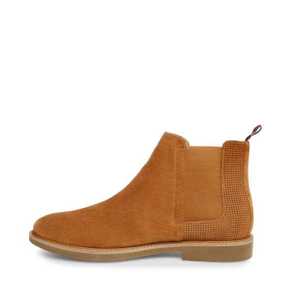 Kozaki Męskie Steve Madden Highlyte Tan Zamszowe Brązowe | SM-205SG