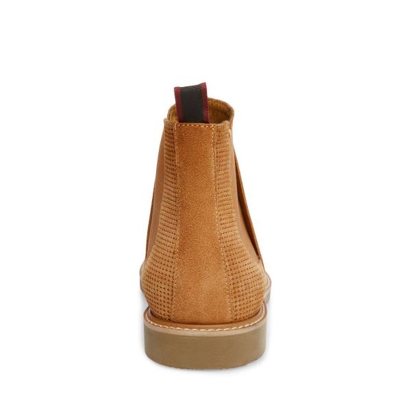 Kozaki Męskie Steve Madden Highlyte Tan Zamszowe Brązowe | SM-205SG