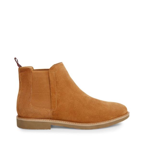 Kozaki Męskie Steve Madden Highlyte Tan Zamszowe Brązowe | SM-205SG