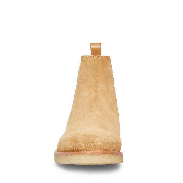 Kozaki Męskie Steve Madden Wilshire Tan Zamszowe Brązowe | SM-254CO