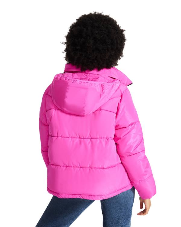 Kurtki Damskie Steve Madden Hot Puffer Różowe | SM-943YH