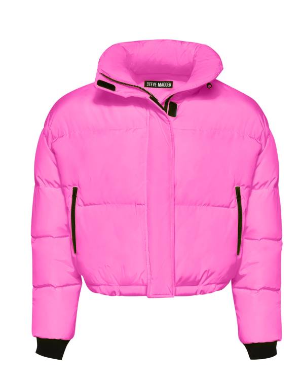 Kurtki Damskie Steve Madden Hot Puffer Różowe | SM-943YH