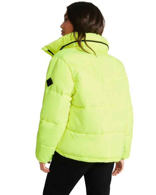 Kurtki Damskie Steve Madden Lime Puffer Głęboka Zielone | SM-096FW