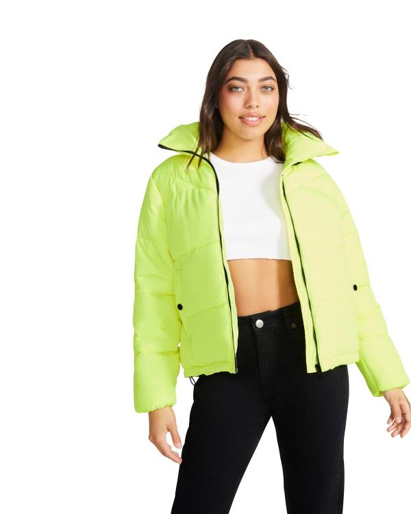 Kurtki Damskie Steve Madden Lime Puffer Głęboka Zielone | SM-096FW