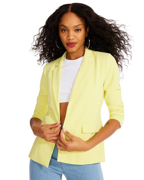 Kurtki Damskie Steve Madden Neon Blazer Żółte | SM-016HF