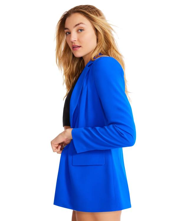 Kurtki Damskie Steve Madden Neon Blazer Niebieskie | SM-678WG