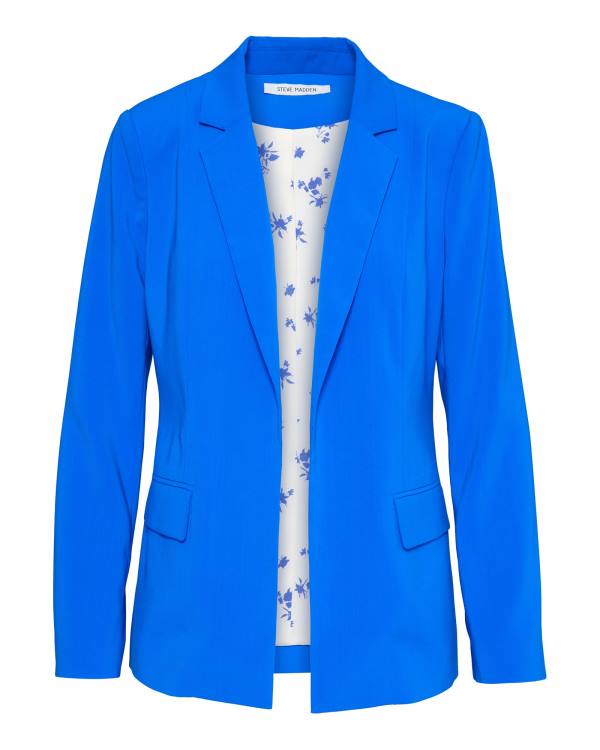 Kurtki Damskie Steve Madden Neon Blazer Niebieskie | SM-678WG