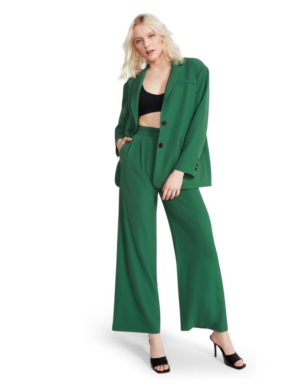 Kurtki Damskie Steve Madden Oversized Blazer Zielone | SM-539YT