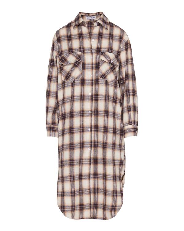 Kurtki Damskie Steve Madden Plaid Duster Niebieskie | SM-071AI