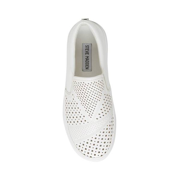 Loafersy Damskie Steve Madden Gardina Białe | SM-012MJ