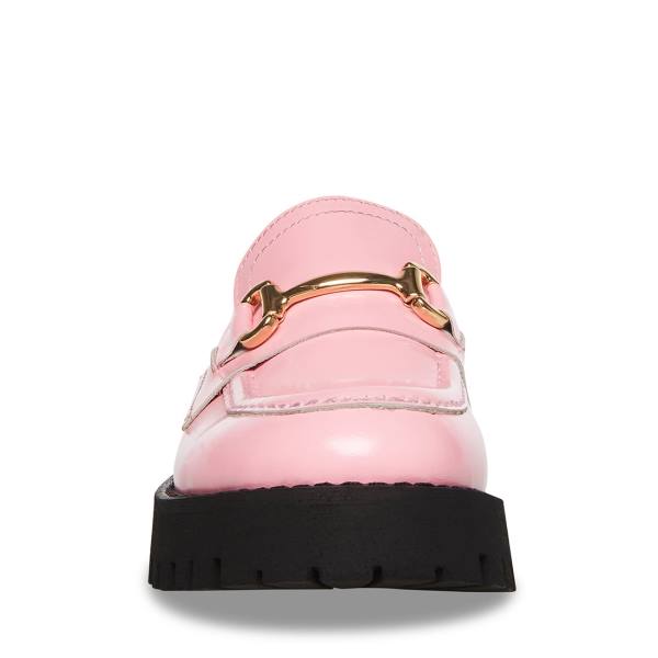 Loafersy Damskie Steve Madden Lando Skórzane Różowe | SM-275QK