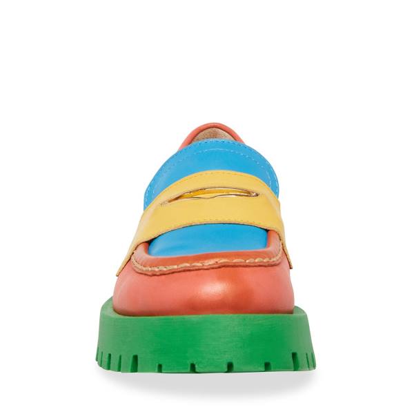 Loafersy Damskie Steve Madden Lawrence Bright Głęboka Kolorowe | SM-153TE