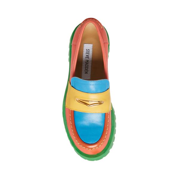 Loafersy Damskie Steve Madden Lawrence Bright Głęboka Kolorowe | SM-153TE