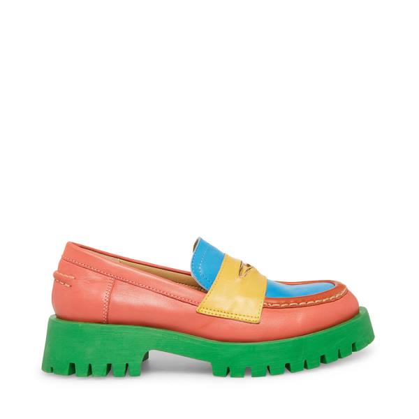 Loafersy Damskie Steve Madden Lawrence Bright Głęboka Kolorowe | SM-153TE