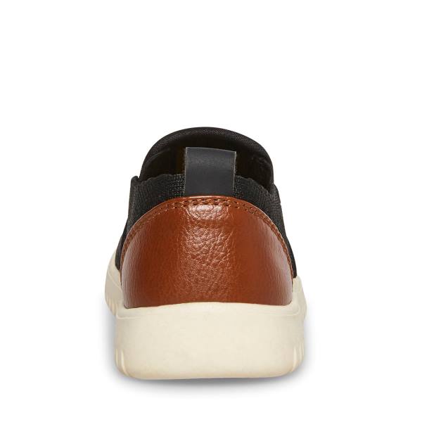 Loafersy Dziecięce Steve Madden Bport Czarne | SM-172ST