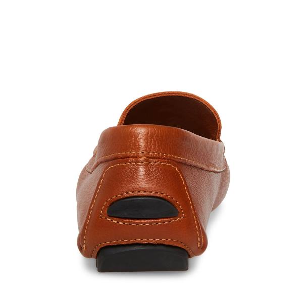 Loafersy Męskie Steve Madden Bergamo Tan Skórzane Brązowe | SM-210DF