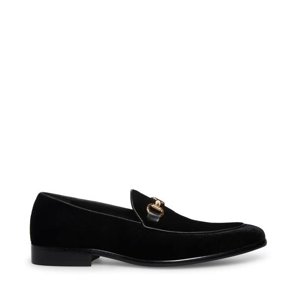 Loafersy Męskie Steve Madden Diego-v Velvet Czarne | SM-594WQ