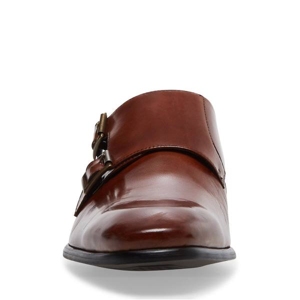 Mokasyny Męskie Steve Madden Beaumont Cognac Skórzane Brązowe | SM-659YS