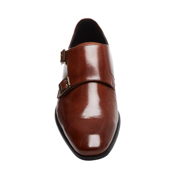 Mokasyny Męskie Steve Madden Beaumont Cognac Skórzane Brązowe | SM-659YS