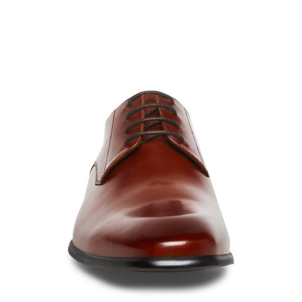 Mokasyny Męskie Steve Madden Beaux Cognac Skórzane Brązowe | SM-230VD