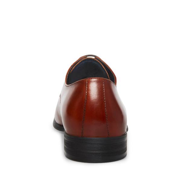 Mokasyny Męskie Steve Madden Beaux Cognac Skórzane Brązowe | SM-230VD