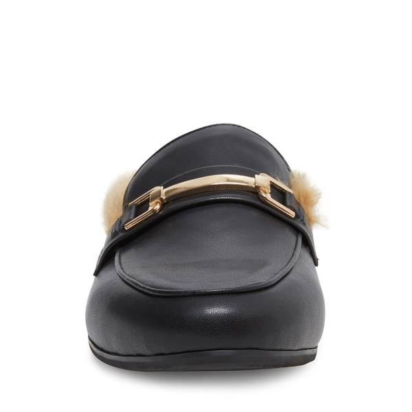 Mokasyny Męskie Steve Madden Calvino Skórzane Czarne | SM-687BA