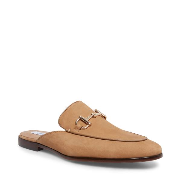 Mokasyny Męskie Steve Madden Dazling Camel Nubuck Brązowe | SM-845TS