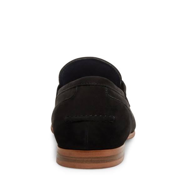 Mokasyny Męskie Steve Madden Debinair Nubuck Czarne | SM-912QG