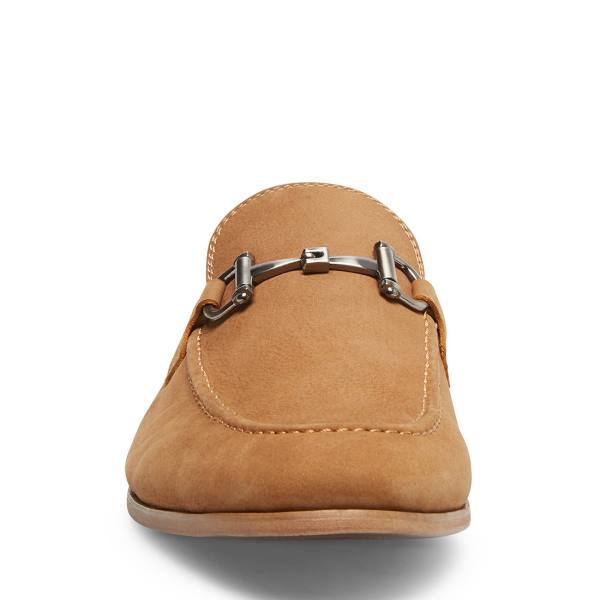 Mokasyny Męskie Steve Madden Debinair Tan Nubuck Brązowe | SM-903ZG