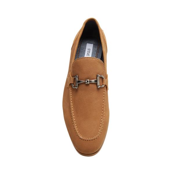 Mokasyny Męskie Steve Madden Debinair Tan Nubuck Brązowe | SM-903ZG