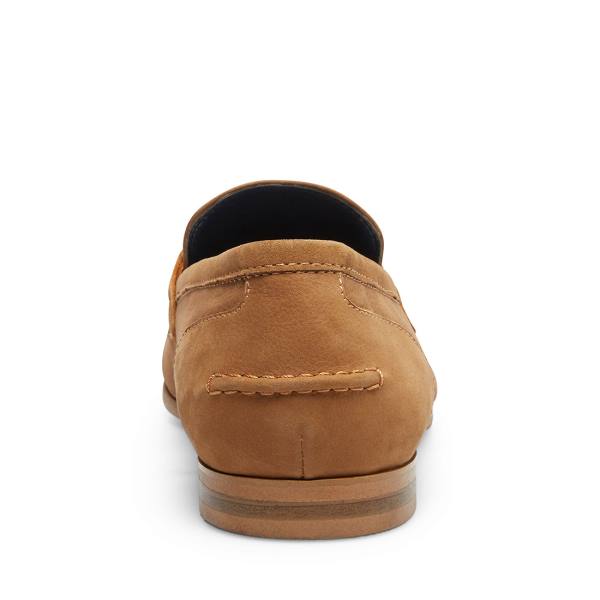 Mokasyny Męskie Steve Madden Debinair Tan Nubuck Brązowe | SM-903ZG