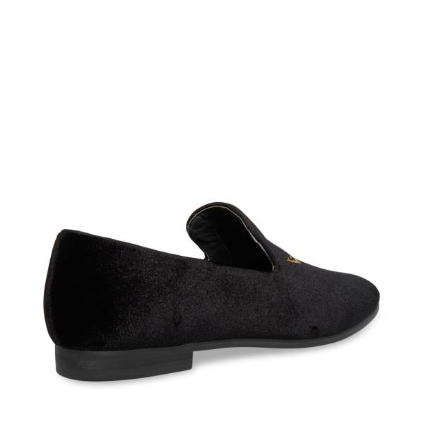 Mokasyny Męskie Steve Madden Edmund Velvet Czarne | SM-913AL