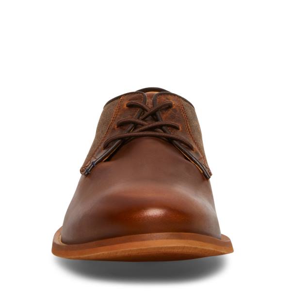 Mokasyny Męskie Steve Madden Lad Cognac Skórzane Brązowe | SM-284FC