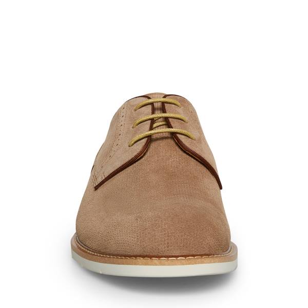 Mokasyny Męskie Steve Madden Neiko Zamszowe Khaki | SM-619RQ