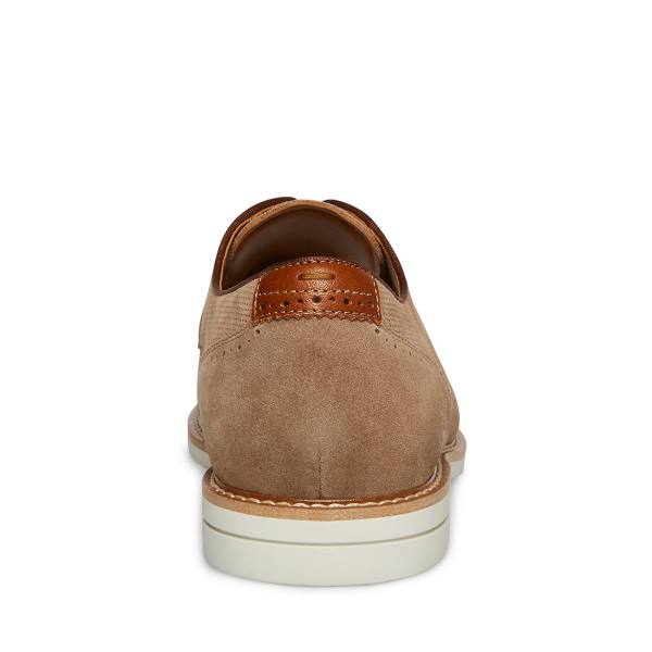 Mokasyny Męskie Steve Madden Neiko Zamszowe Khaki | SM-619RQ