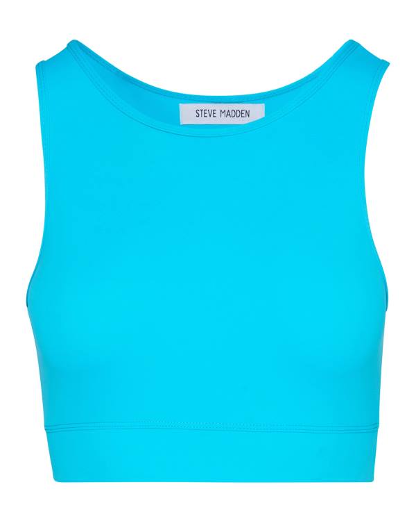 Najfatalniejszy Damskie Steve Madden Cropped Active Tank Turquoise Turkusowe | SM-514WN