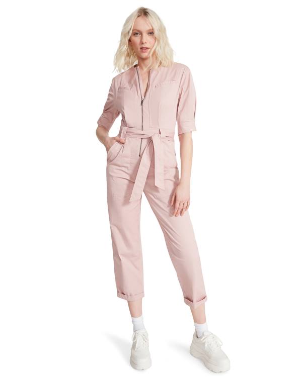 Najfatalniejszy Damskie Steve Madden Flying Private Jumpsuit Głęboka Różowe | SM-037QB