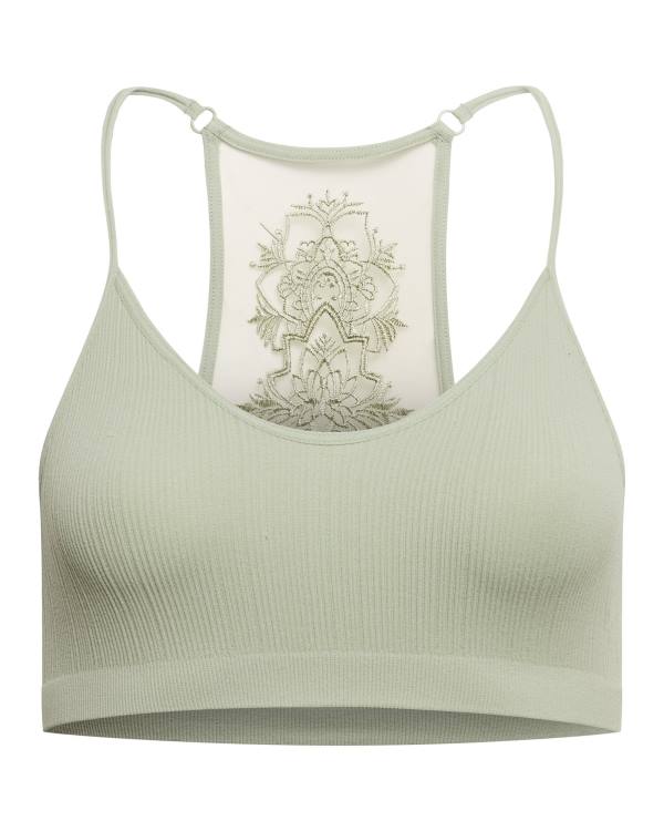 Najfatalniejszy Damskie Steve Madden The Ella Mesh Bralette Sage Plus Zielone | SM-081JH