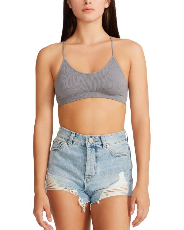 Najfatalniejszy Damskie Steve Madden The Ella Mesh Bralette Szare | SM-096LQ