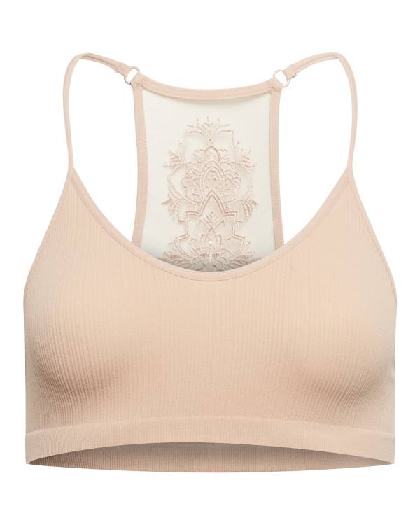 Najfatalniejszy Damskie Steve Madden The Ella Mesh Bralette Tan Plus Brązowe | SM-485RU