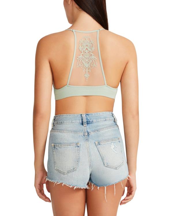 Najfatalniejszy Damskie Steve Madden The Ella Mesh Bralette Sage Zielone | SM-642YO