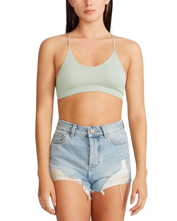 Najfatalniejszy Damskie Steve Madden The Ella Mesh Bralette Sage Zielone | SM-642YO