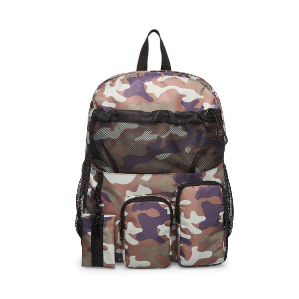 Plecaki Damskie Steve Madden With Clipp-off Pouch Camo Czarne | SM-045AW