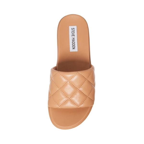 Sandały Damskie Steve Madden Abell Tan Brązowe | SM-352RS