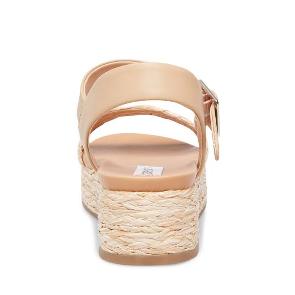 Sandały Damskie Steve Madden Accord Natural Raffia Beżowe | SM-168RL