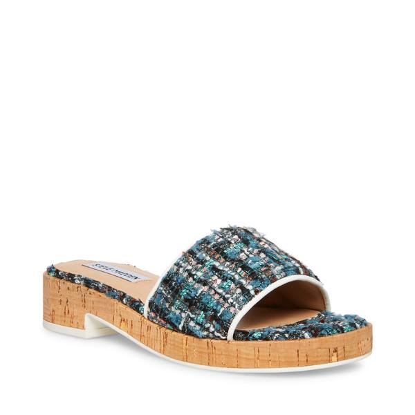 Sandały Damskie Steve Madden Aria Teal Turkusowe Kolorowe | SM-326BM