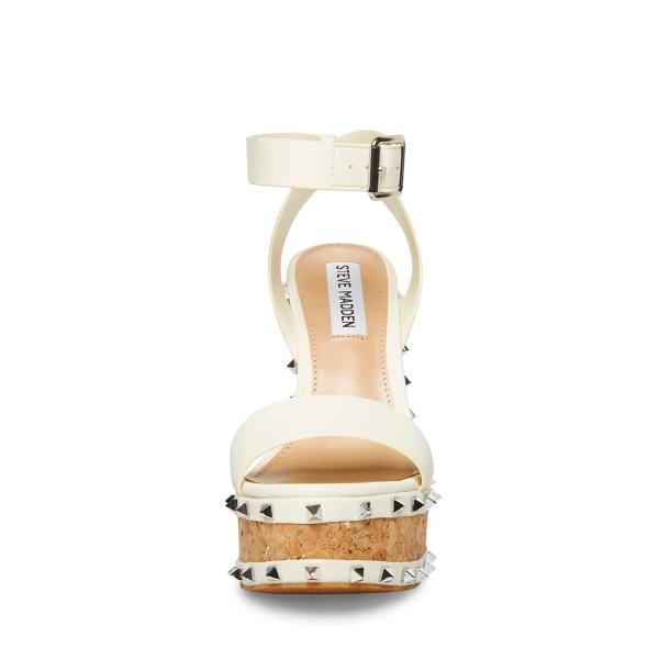 Sandały Damskie Steve Madden Behati Bone Beżowe | SM-378QF