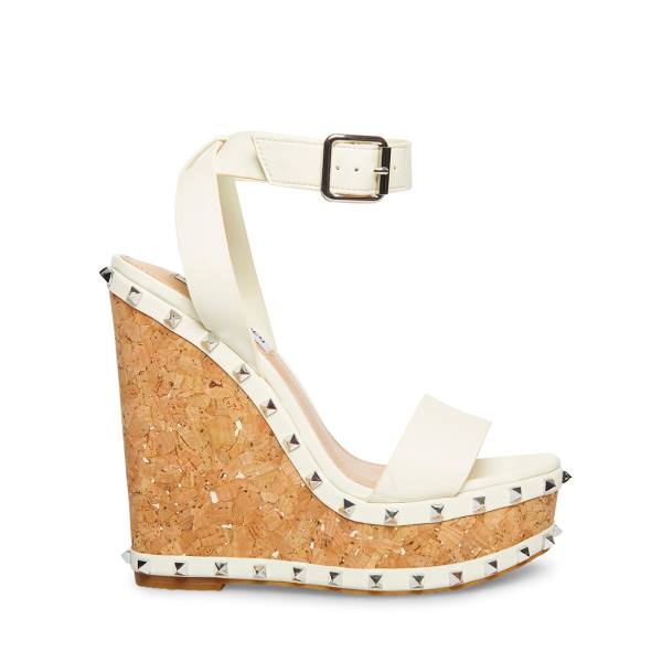 Sandały Damskie Steve Madden Behati Bone Beżowe | SM-378QF