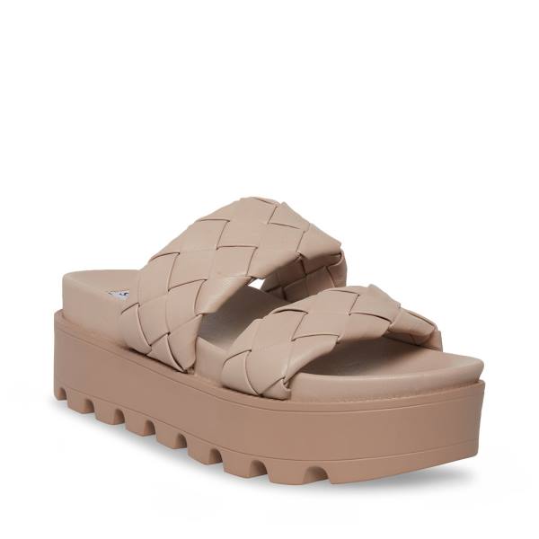 Sandały Damskie Steve Madden Briar Taupe Szare Brązowe | SM-219EL