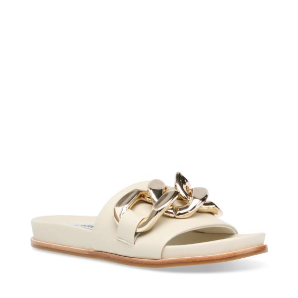 Sandały Damskie Steve Madden Delay Bone Beżowe | SM-630CS